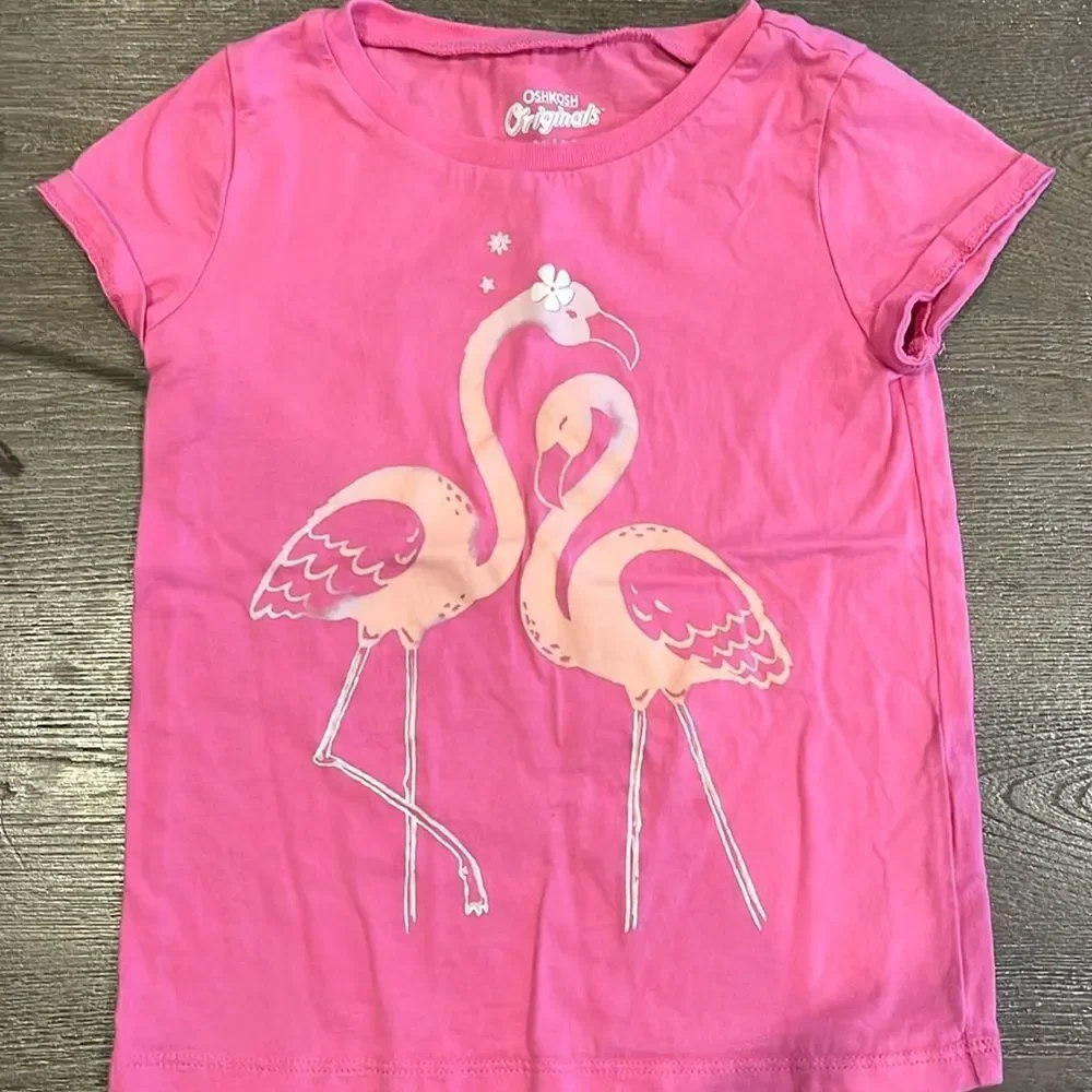 Cute pink flamingo tee